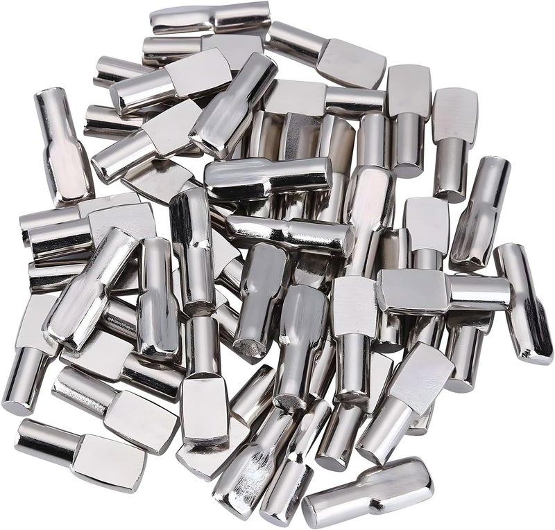 Tbestmax 120 Packs Shelf Pins, 5mm Shelf Support Pegs Spoon Shape Cabinet Furniture - Image 1